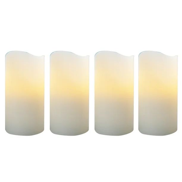 Better Homes and Gardens Flameless LED Pillar Candles 4-Pack, Vanilla Scented | Walmart (US)