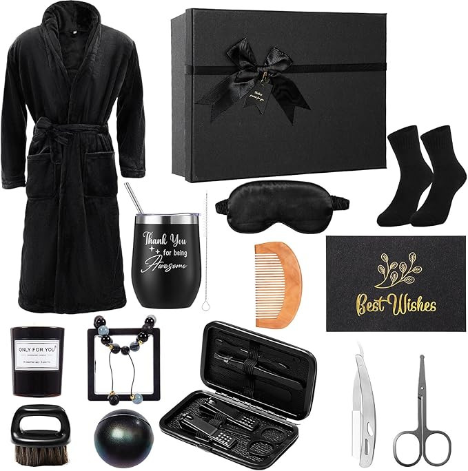 Nuogo 15 Pcs Birthday Gifts for Men Beard Care Set for Him Valentine's Day Gifts Basket Ideas Kit... | Amazon (US)