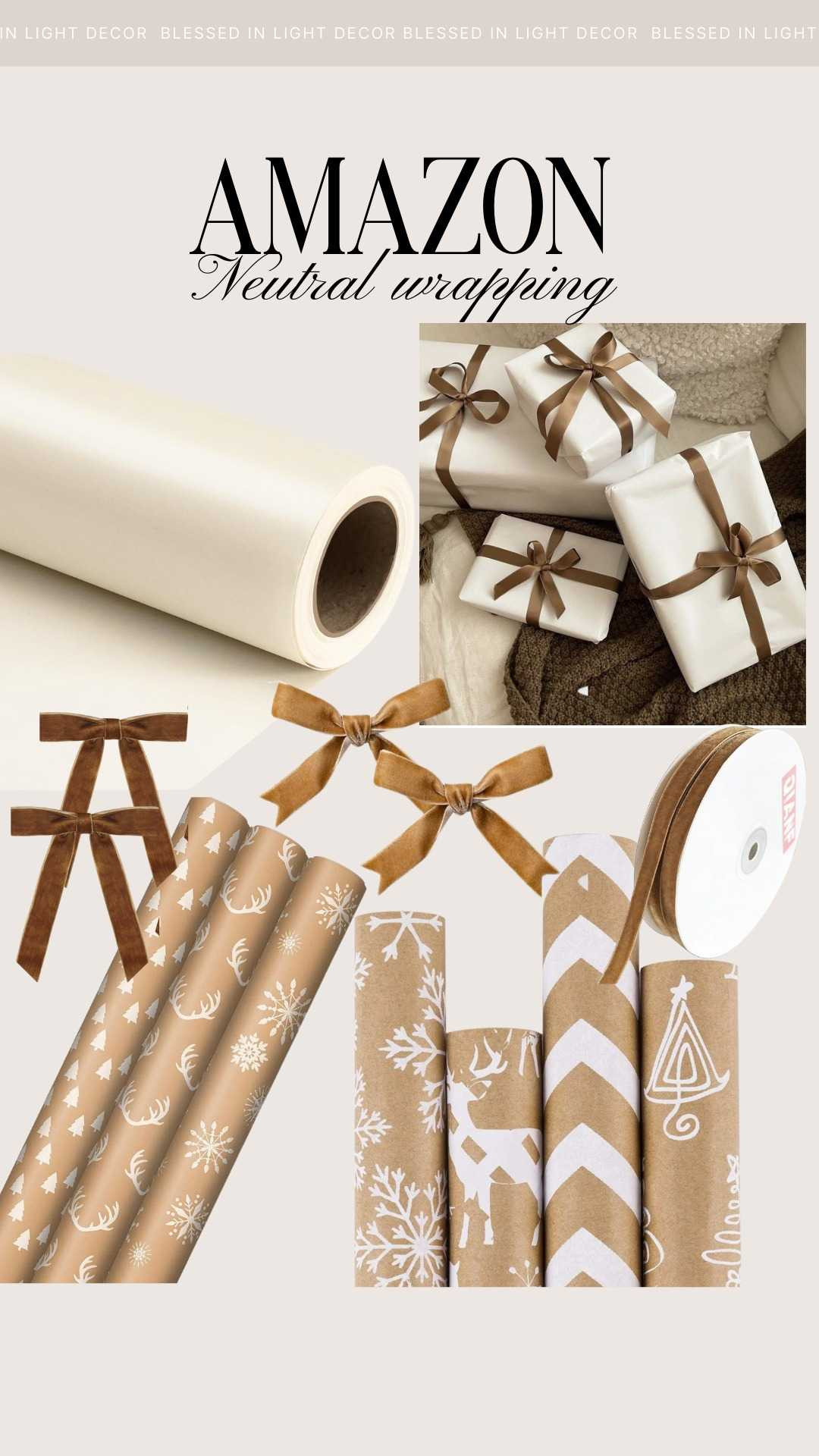 Amazon neutral wrapping@amazonstyle #amazonfinds #xmas #christmas2024 #LTKHoliday #LTKSeasonal#LTKHome #giftguide 

#LTKGiftGuide #LTKHoliday #LTKFamily