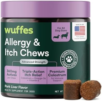 Wuffes Allergy & Itch Soft Chews, Dog Allergy Support with Colostrum, Vitamin E and Omega 3s for ... | Amazon (US)