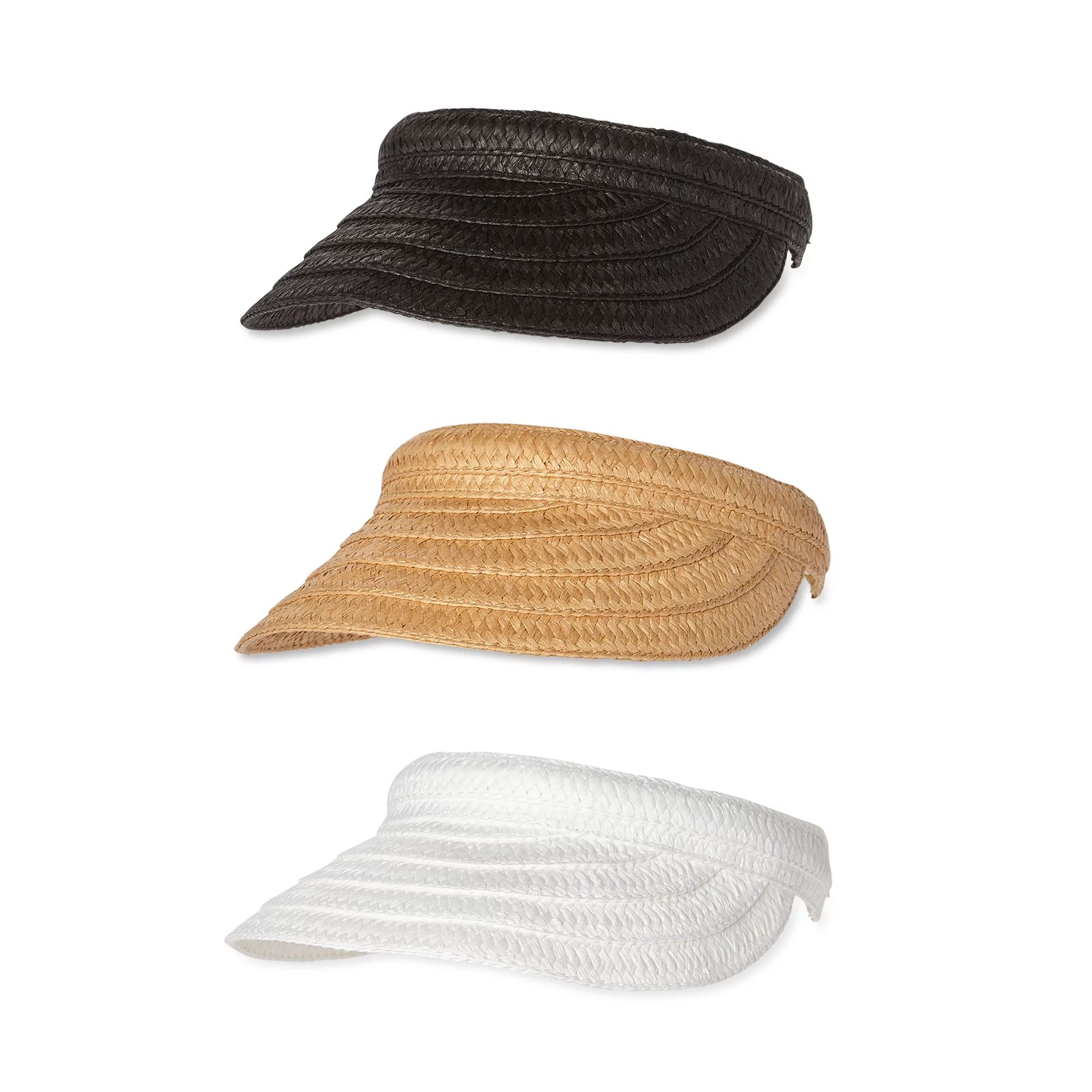 Time and Tru 3pk Ladies Visors | Walmart (US)