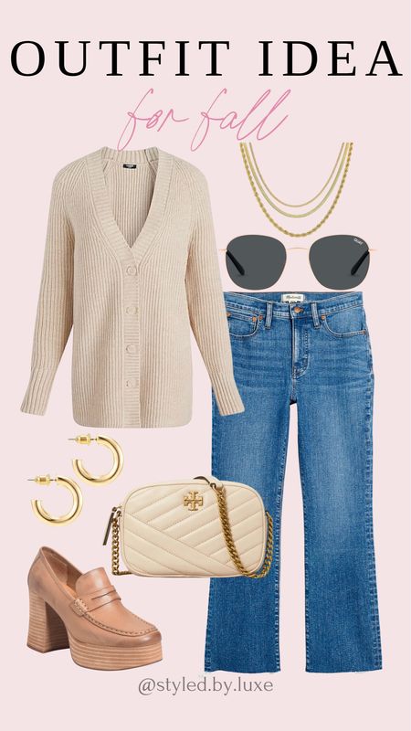Fall outfit idea!

Cardigan, jeans, gold necklace, gold hoop earrings, crossbody purse, platform heels, loafers, sunglasses, fall fashion

#LTKFind #LTKSeasonal #LTKstyletip