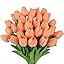 MACTING 30 PCS Artificial Tulip Flowers 13.7" Real Touch Fake PU Tulips Bouquet Faux Flowers for ... | Amazon (US)