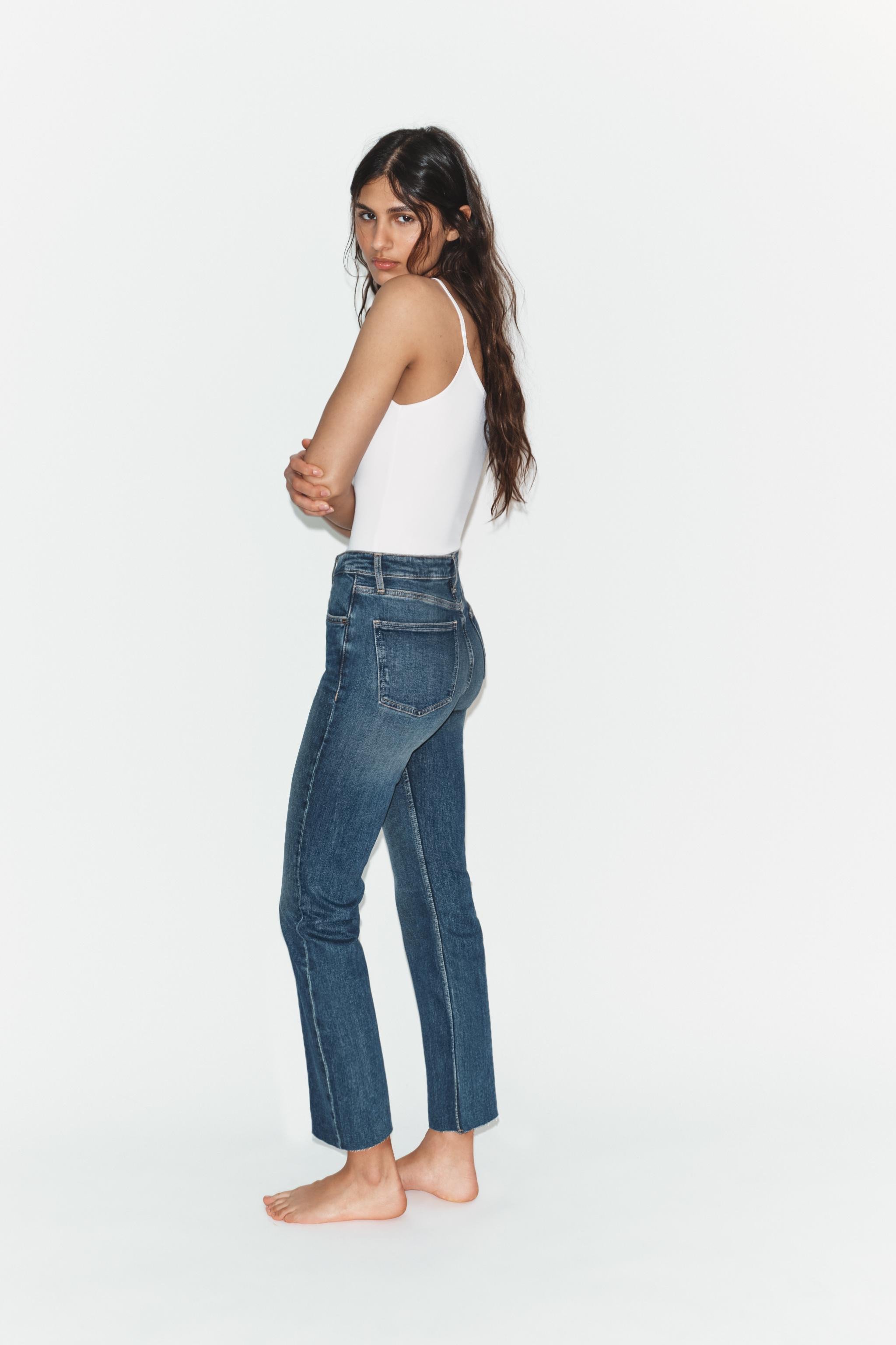 TRF CROPPED FLARE HIGH-WAIST JEANS | Zara Canada