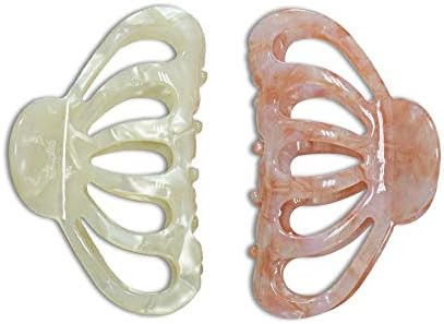 ACCGLORY Women Medium Resin Hair Claw Clips for Long Hair Handmade Non Slip Grip Hair Jaw Clips | Amazon (US)