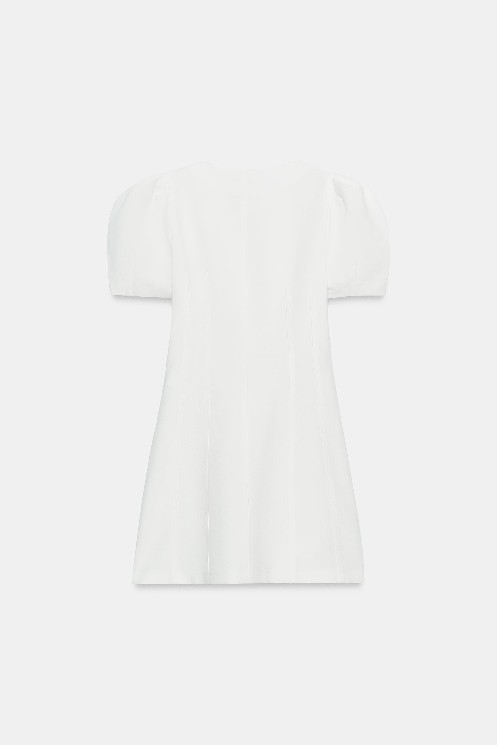 BALLOON SLEEVE SHORT DRESS | Zara US