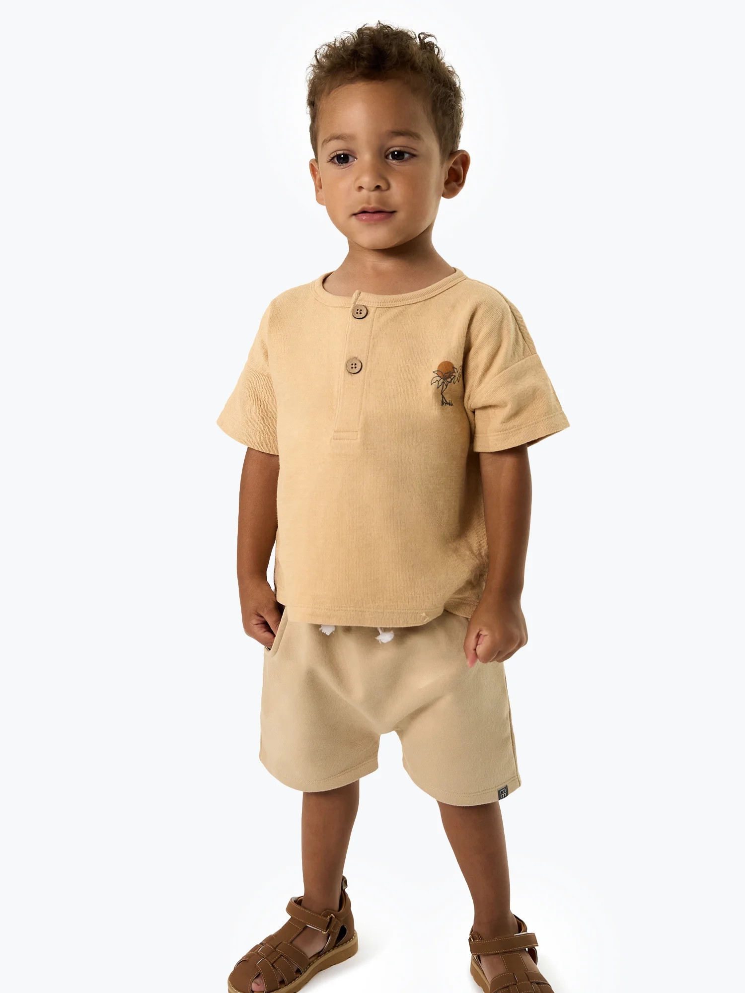 Modern Moments by Gerber Toddler Boy Organic Top and Shorts Outfit Set, Sizes 12M-5T - Walmart.co... | Walmart (US)