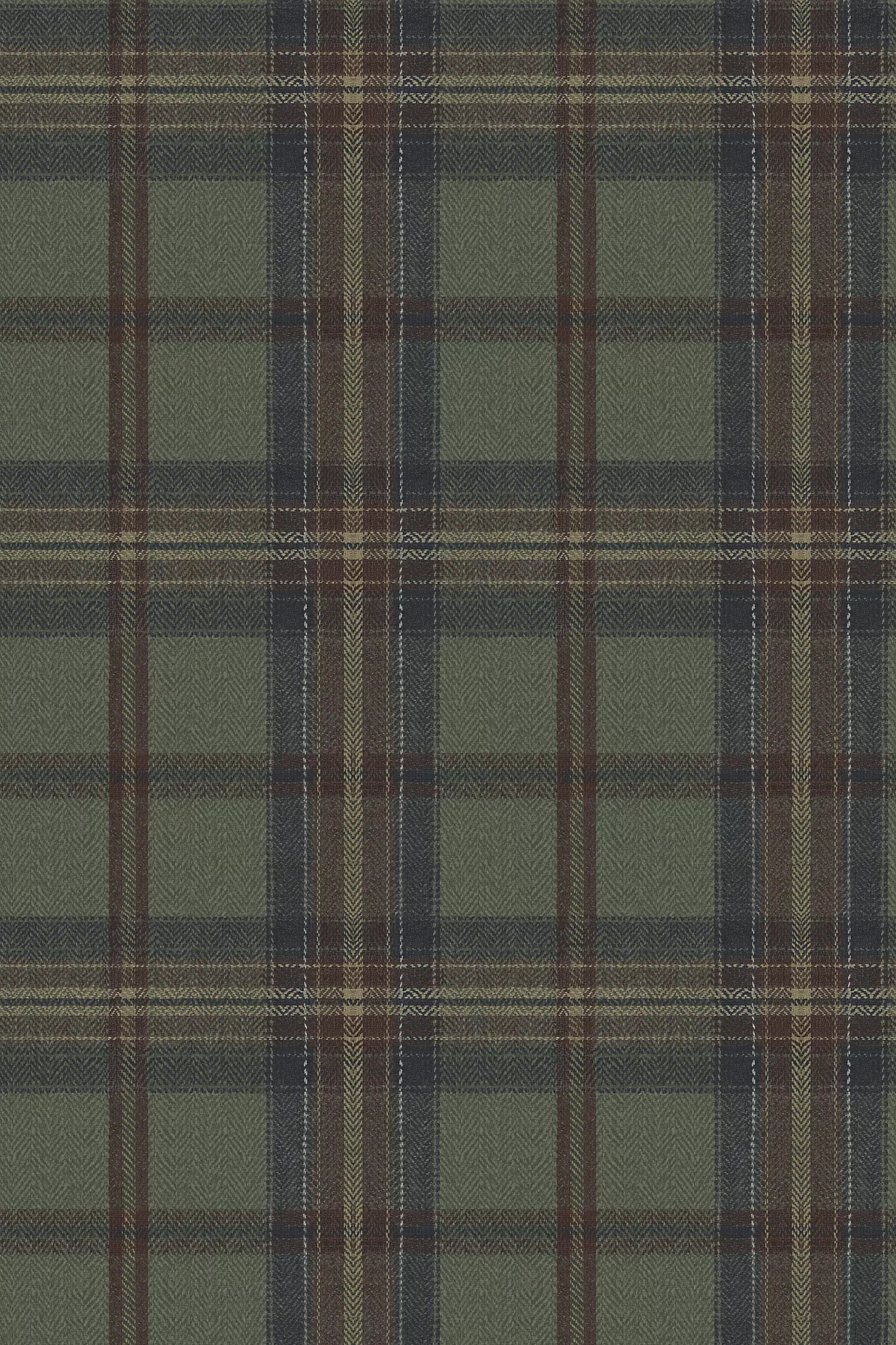 Herringbone Plaid Geometric Matte Peel-and-Stick Wallpaper | Anthropologie (US)