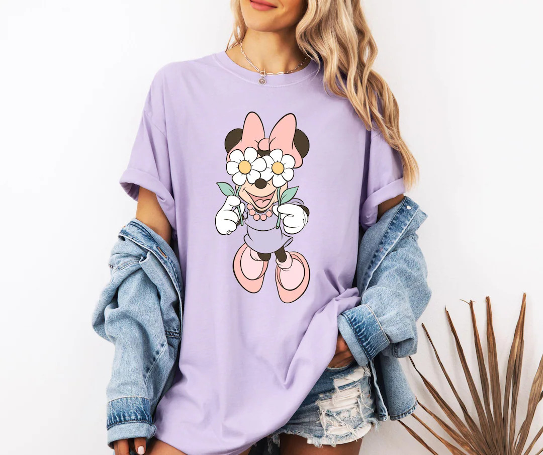 Comfort Colors Flower Minnie Mouse Shirt, Minnie Trip Shirt, Minnie Shirt, Disney Girl Trip Shirt... | Etsy (US)