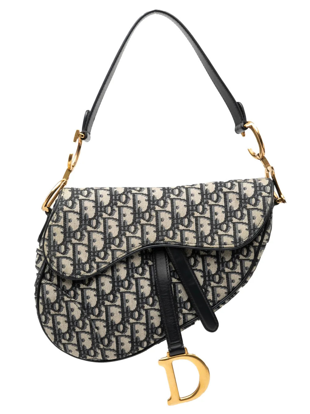 Christian Dior Pre-Owned 2019 Oblique Canvas Saddle Bag shoulder bag - Neutrals | Farfetch Global