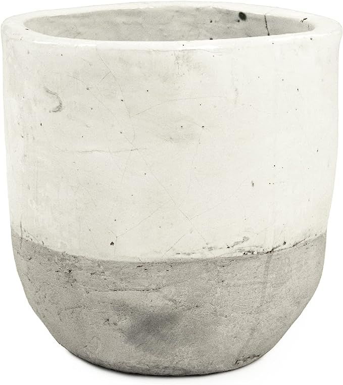 Zentique 7793XL A25A Stoneware Vase Distressed White | Amazon (US)