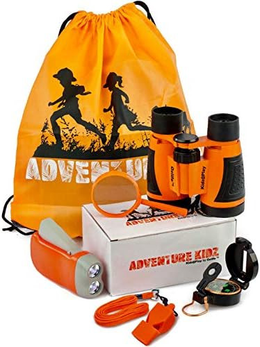 Amazon.com: Adventure Kidz - Outdoor Exploration Kit, Children’s Toy Binoculars, Flashlight, Co... | Amazon (US)