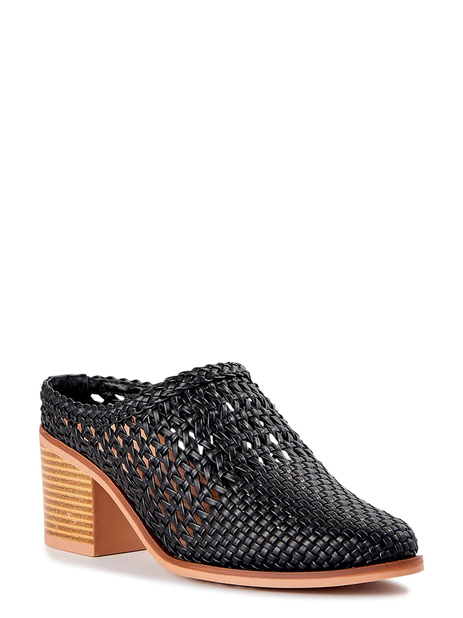 Time and Tru Women's Woven Heeled Mules (Wide Width Available) | Walmart (US)