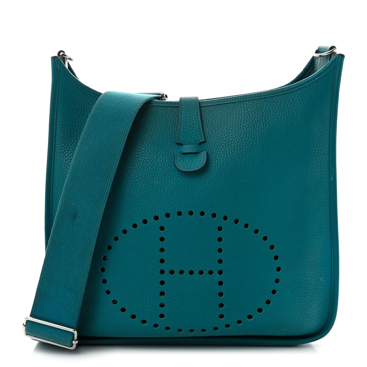Taurillon Clemence Evelyne III GM Bleu Izmir | FASHIONPHILE (US)