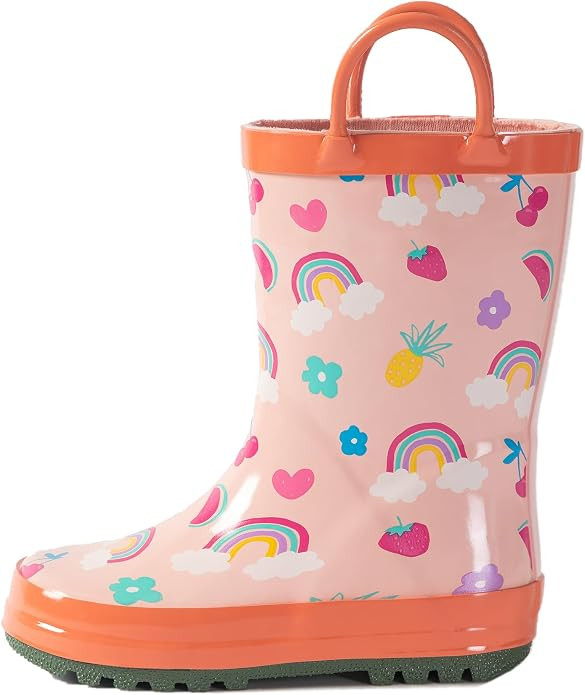 Kids Rain Boots - Toddler Waterproof Rubber Kids Rain Boots for Girls and Boys with Fun Patterns ... | Amazon (US)