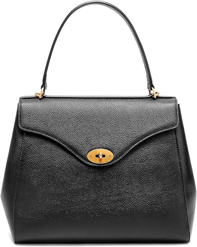 hedexe Genuine Leather Purse for Women: Work Tote Bag with Compartment - Designer Ladies Shoulder... | Amazon (US)