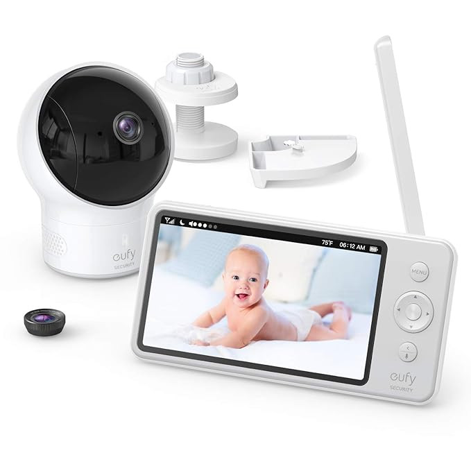 Baby Monitor, eufy Security Spaceview S Video Monitor, Peace of Mind for New Moms, 5 inch LCD Dis... | Amazon (US)