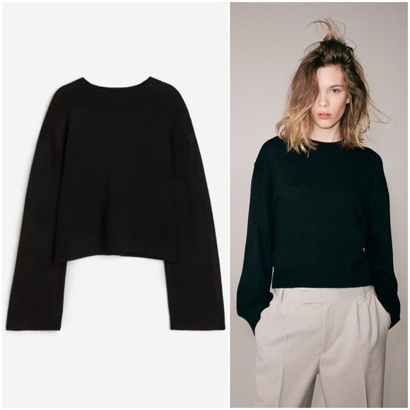 Black Sweater with Linked Seams (M, L, XL) | Poshmark