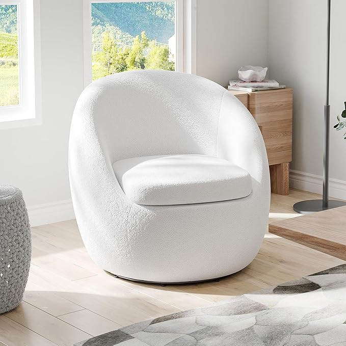 Farini Swivel Accent Chair,Swivel Barrel Chair, Comfy Round Oversized Accent Chair for Living Roo... | Amazon (US)