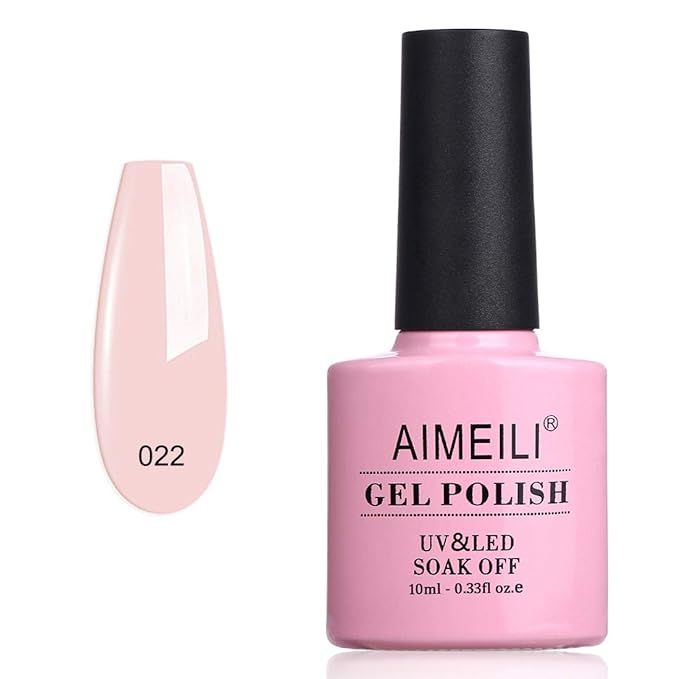 AIMEILI Soak Off UV LED Gel Nail Polish - Rose Nude (022) 10ml | Amazon (US)