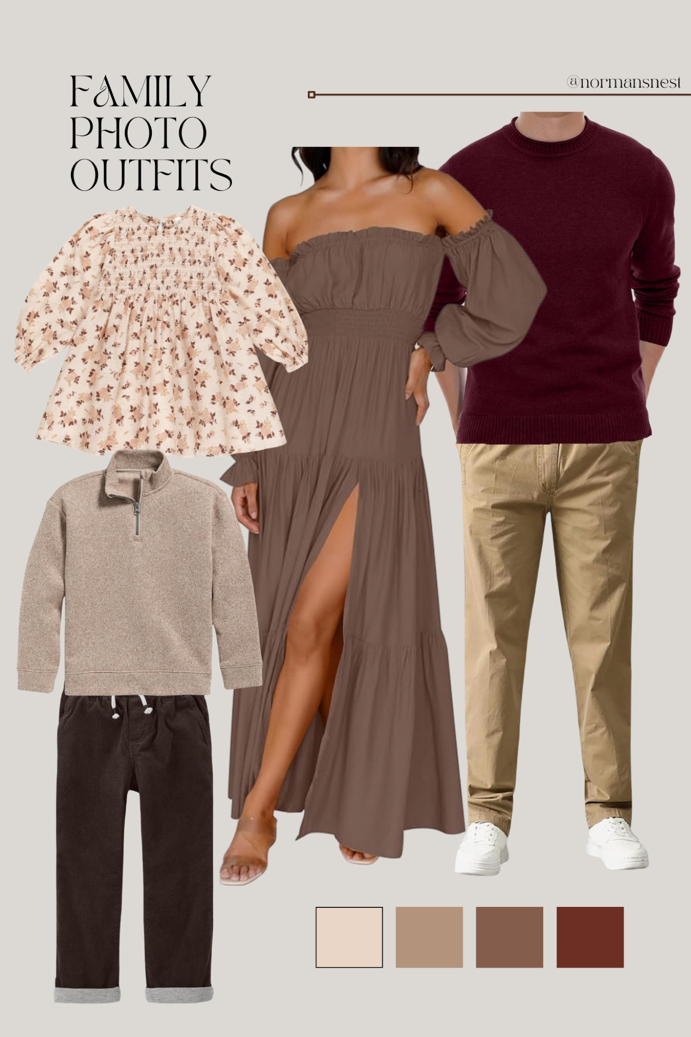 Burgundy neutral family photo outfit inspiration.

#LTKFamily #LTKFindsUnder50 #LTKxPrimeDay