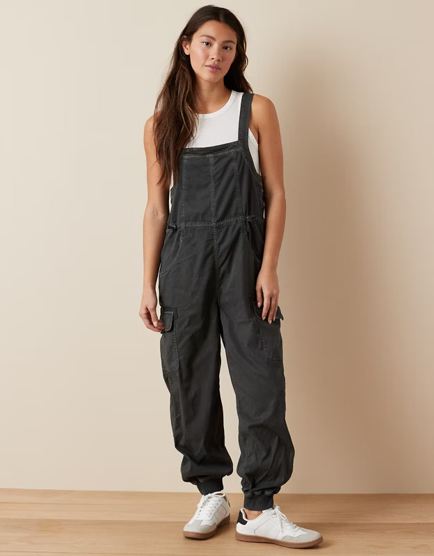 AE Dreamy Drape Baggy Cargo Overall | American Eagle Outfitters (US & CA)
