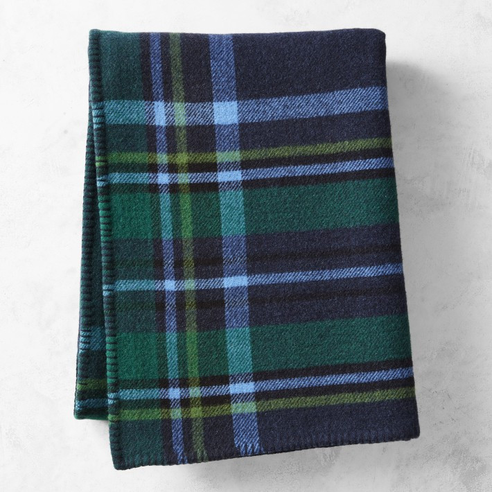 Alister Plaid Merino Wool Throw | Williams-Sonoma