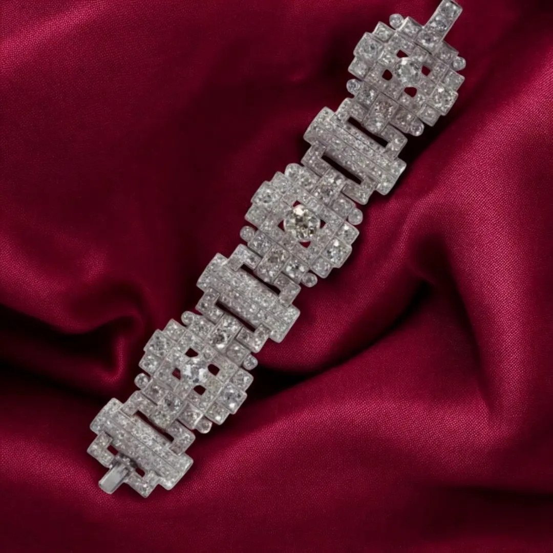 Queen Elizabeth wedding bracelet replica in 925 sterling silver and cubic zirconia , wedding gift... | Etsy (US)