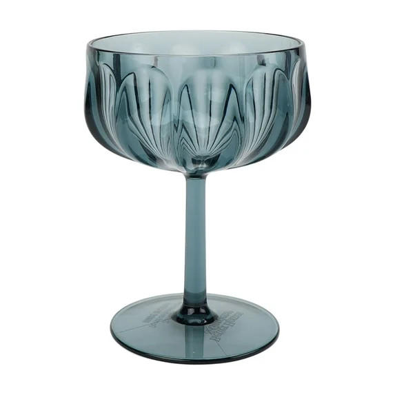 Better Homes & Gardens 13-Ounce Tritan Plastic Coupe Glass, Blue - Walmart.com | Walmart (US)
