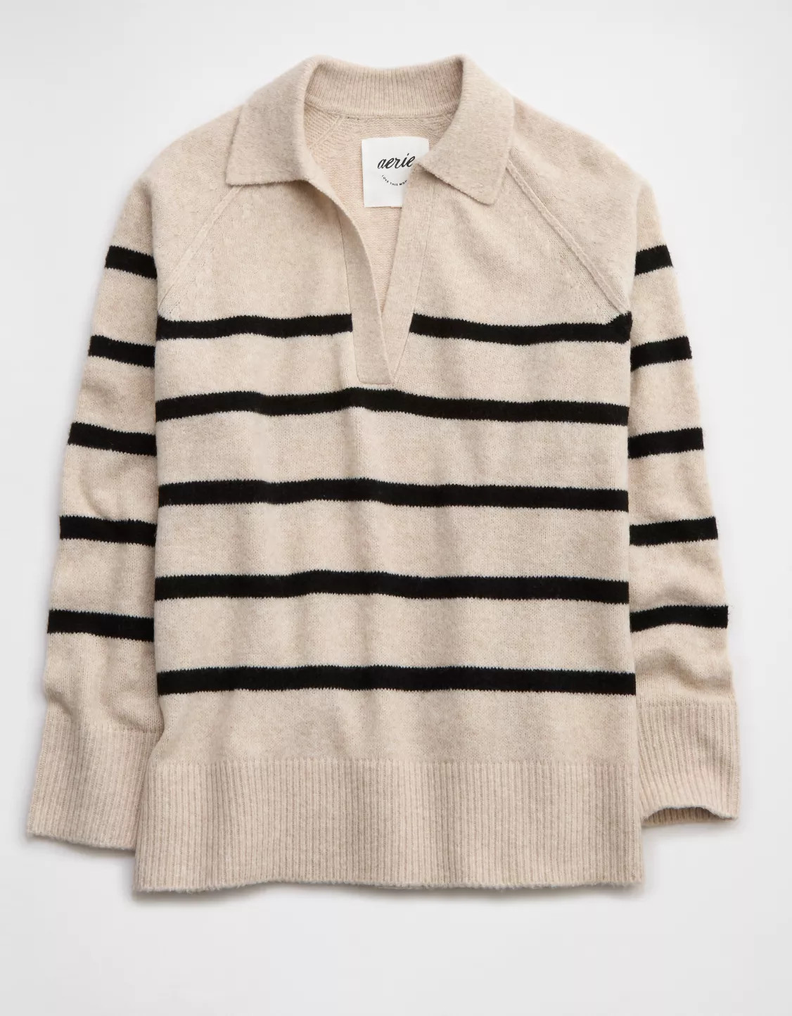 Aerie Unreal Polo Sweater | Aerie
