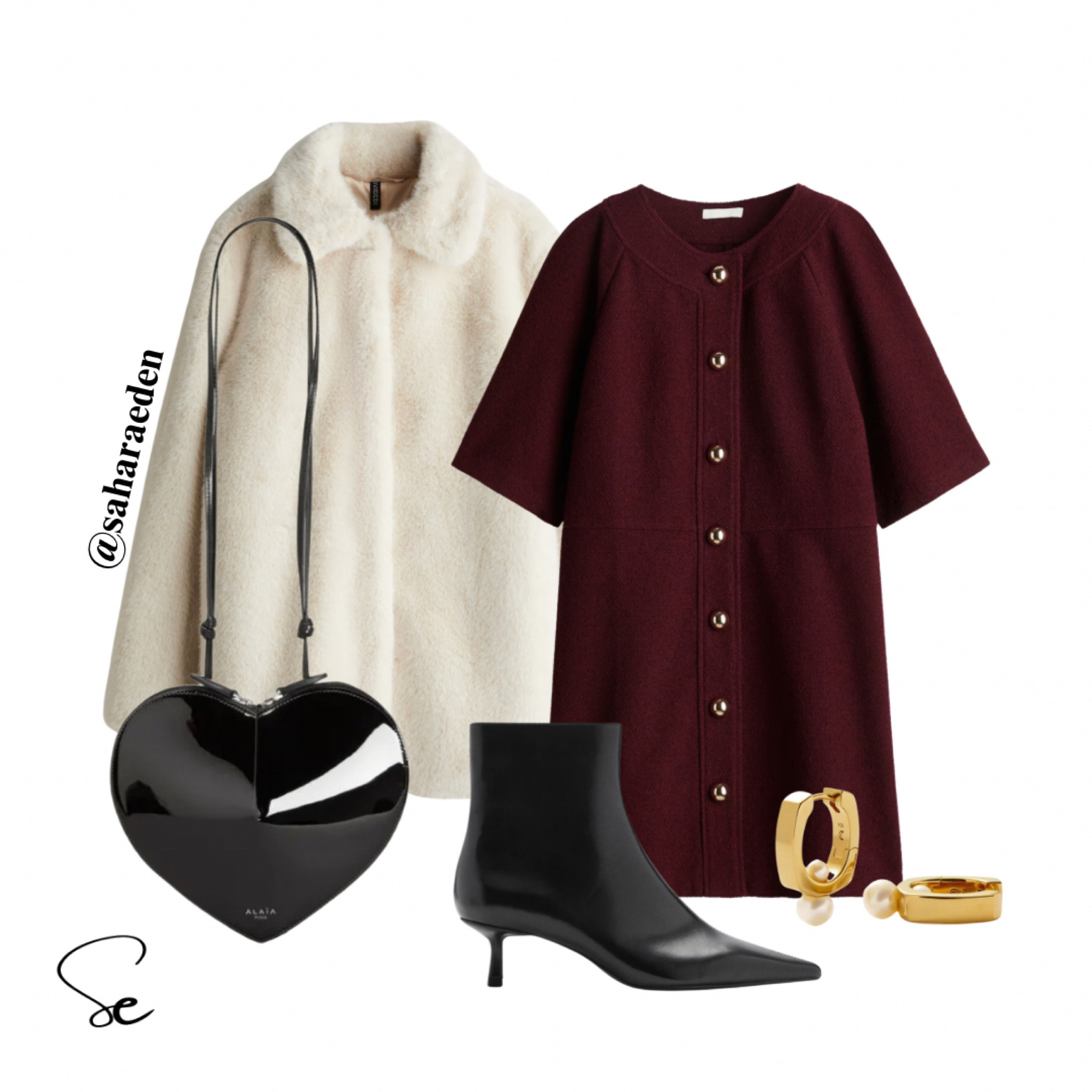 Party Outfit, Fall or Winter Outfit Elegant, Heart Bag

#LTKParties #LTKStyleTip #LTKItBag