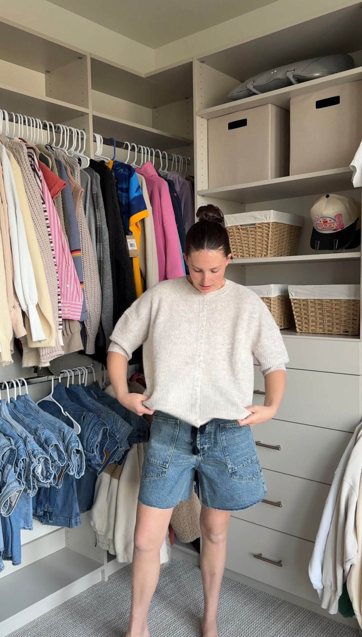 Wearing size XS in top & small in shorts!