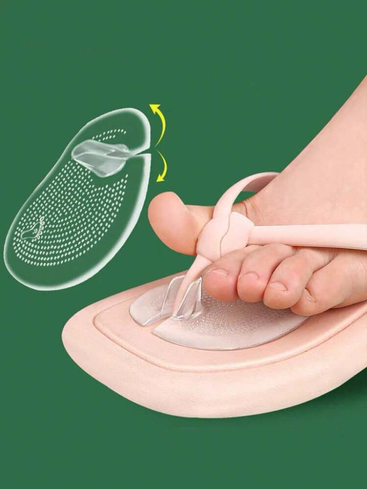 2pcs Summer New Style Slip-Resistant Toe Comfortable Silicone Front Insole For Sandals, Slippers And High Heel Shoes For Women High Heels Women Pumps Women Men Slippers | SHEIN
