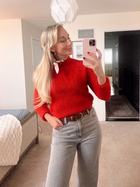 A french inspired new favourite outfit and the colour of the season ❤️🍂🍅 French style, Sézane, feminine style, Paris fashion, sweater weather 

#LTKeurope #LTKstyletip