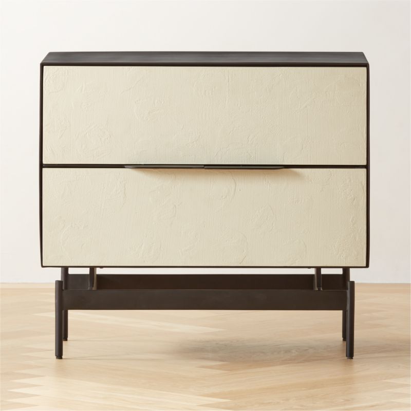 Avers Black Metal Nightstand | CB2 | CB2