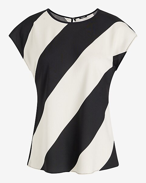 Striped Crew Neck Gramercy Tee | Express