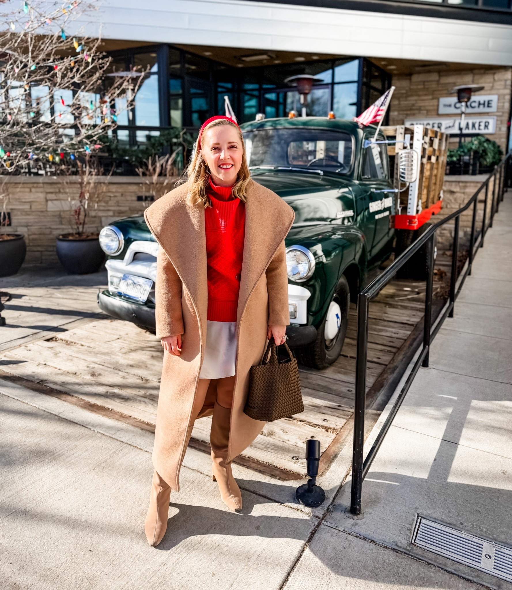 Worn to a holiday day date! Coat is sold out in tan, but available in other colors. Suggest 2 sizes down. Slip skirt is a favorite and comes in lots of colors! Fits tts. Similar boots and sweaters linked!

Petite, holiday outfit, winter outfit, slip skirt, knee high boots, wrap coat 

#LTKootd #LTKPetite #LTKHoliday