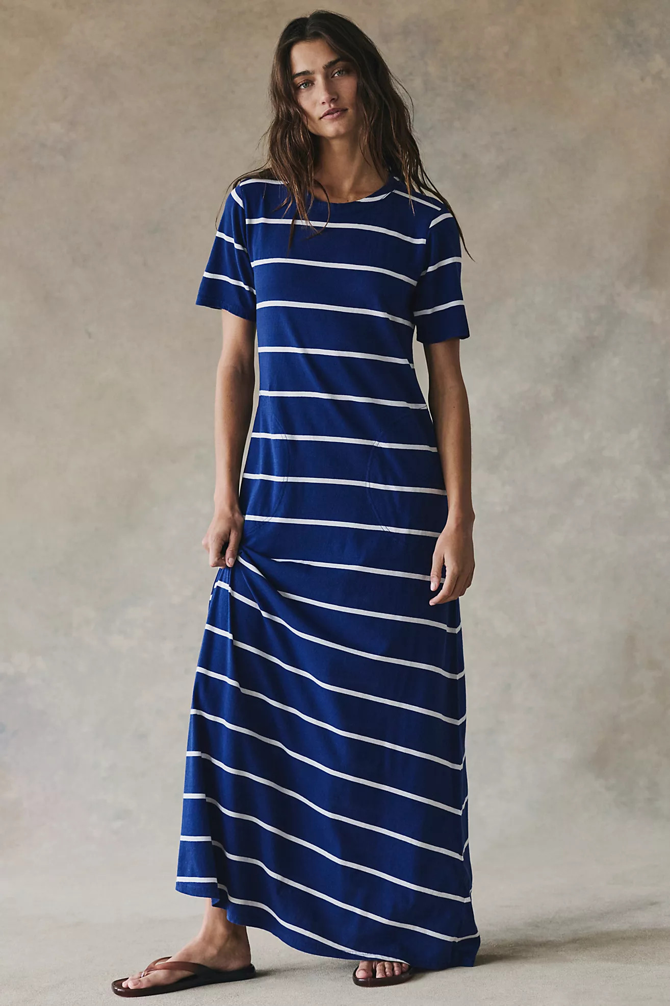 Sleek And Striped Cotton-Jersey Maxi Dress | Free People (Global - UK&FR Excluded)