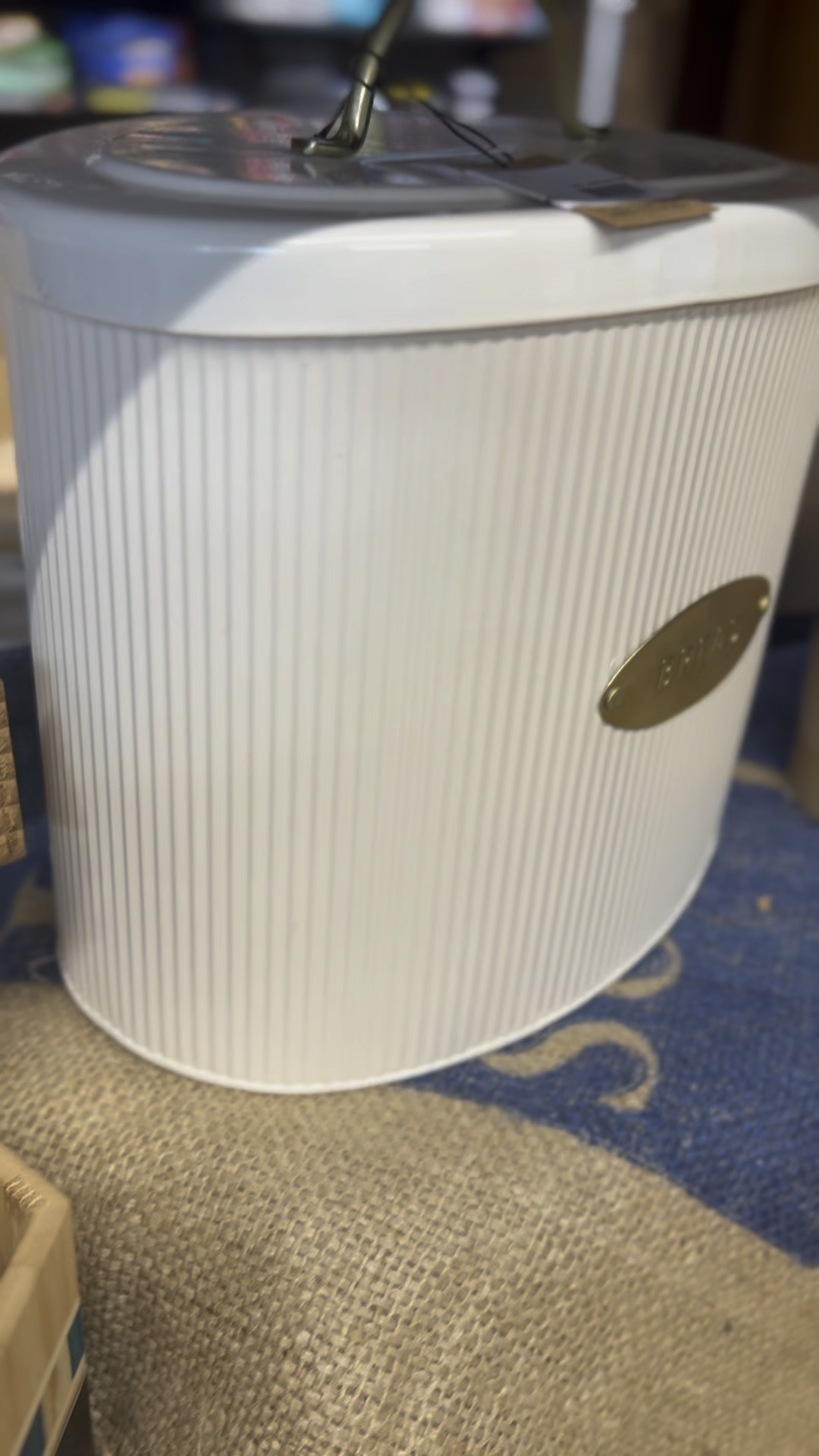 Functional and stylish kitchen finds! Bread box oval shaped metal lid off white, Brie bakers stoneware with lids and wood spreaders, set of 3 stainless steel strainers with gold finish.

#LTKStyleTip #LTKHome #LTKVideo