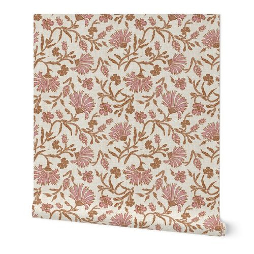 KALAMI FLORAL MAUVE | Spoonflower