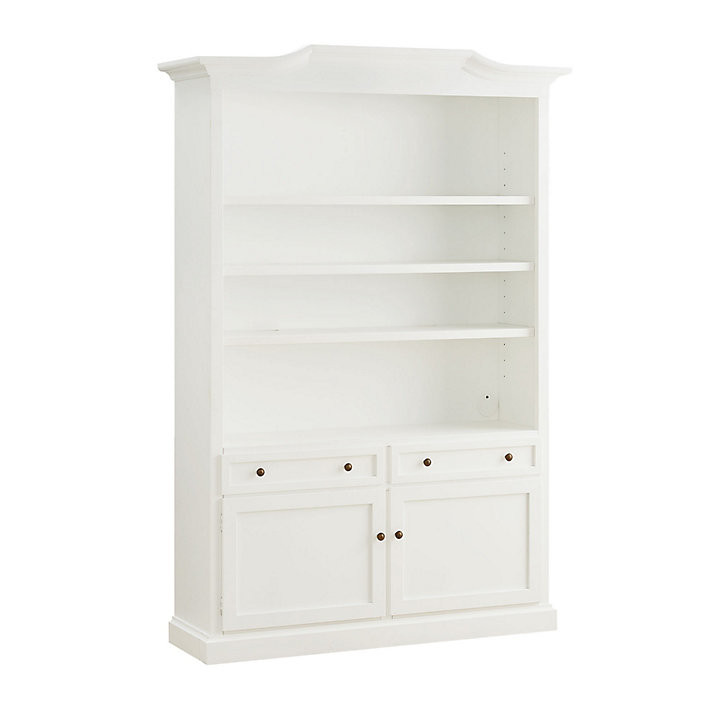Casa Florentina Josephina Bonnet Top Large Bookcase with Adjustable Shelves & Media Ports | Ballard Designs, Inc.