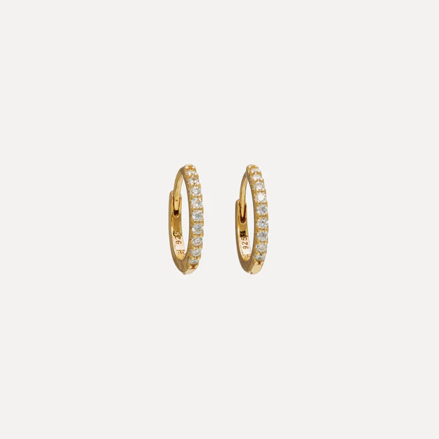 Pavé Hoop Earrings - Mini | Hillberg & Berk