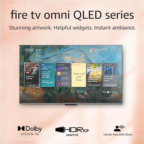 Amazon Fire TV 65" Omni QLED Series 4K UHD smart TV, Dolby Vision IQ, Fire TV Ambient Experience,... | Amazon (US)