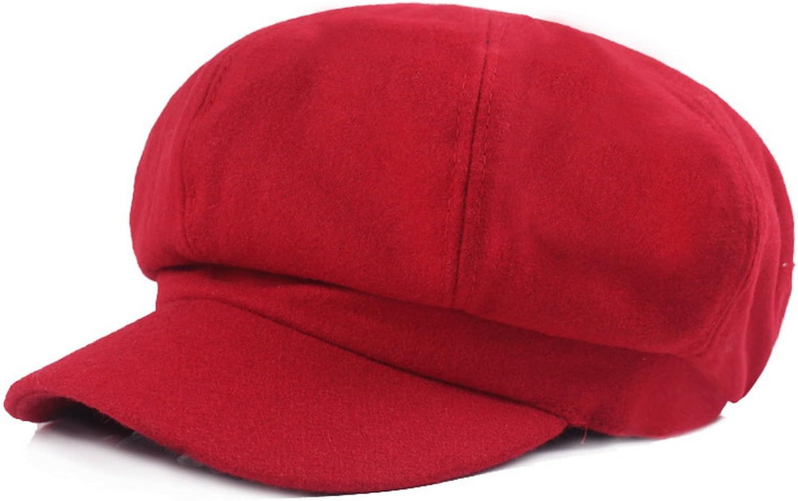 Women Vintage Newsboy Cabbie Peaked Beret Cap Warm Baker Boy Visor Hat Flat Cap | Amazon (US)