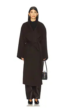 LAMARQUE Coreen Trench Coat in Dark Brown from Revolve.com | Revolve Clothing (Global)