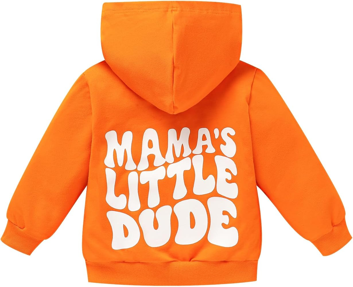 Toddler Baby Boy Fall Winter Hooded Clothes Baby Boy Hoodie Tops Letter Printed Long Sleeve Sweat... | Amazon (US)