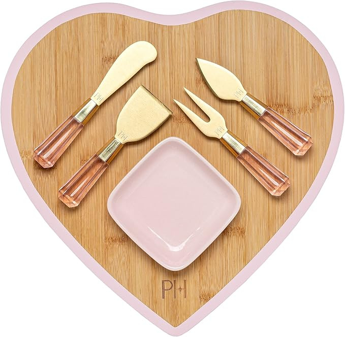 Amazon.com: Paris Hilton Charcuterie Board and Serving Set, Bamboo Serving Board, Ceramic Dish, C... | Amazon (US)