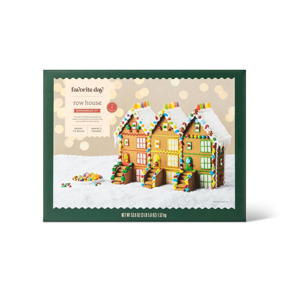 Holiday Row House Gingerbread House Kit - 51.54oz - Favorite Day™ | Target