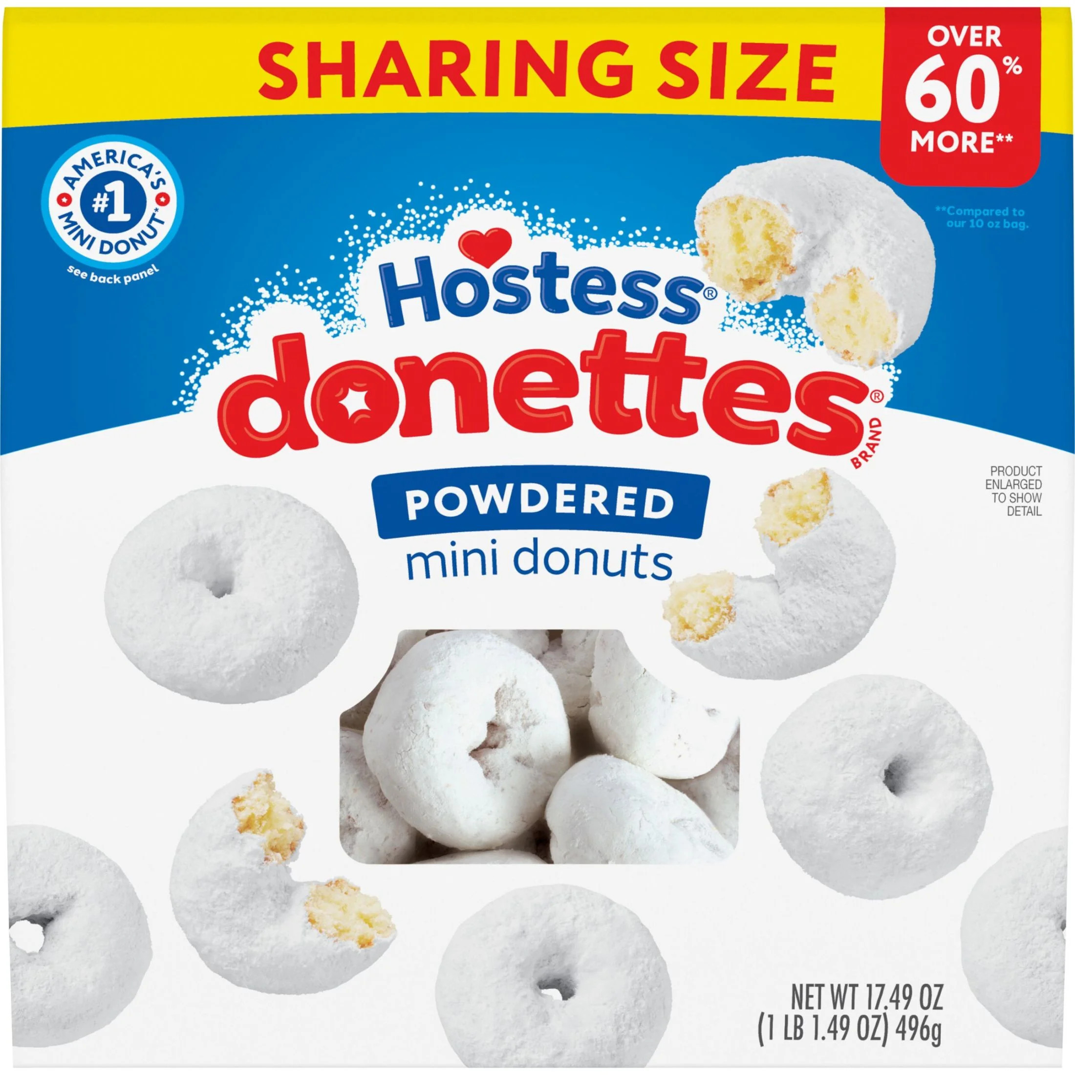 Hostess Donettes, Powdered Mini Donuts, 17.49 Oz. Sharing Size Bag | Walmart (US)
