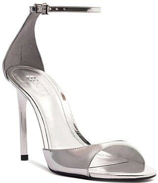 Schutz Scarlett Metallic Leather Ankle Strap High Heel Dress Sandals - 8.5 | Dillard's